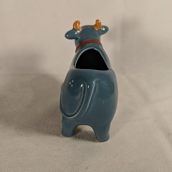 Otagiri Japan Hand Crafted Blue Cow Creamer Milk Vintage Ceramic Excellent Cond - Picture 3 of 10